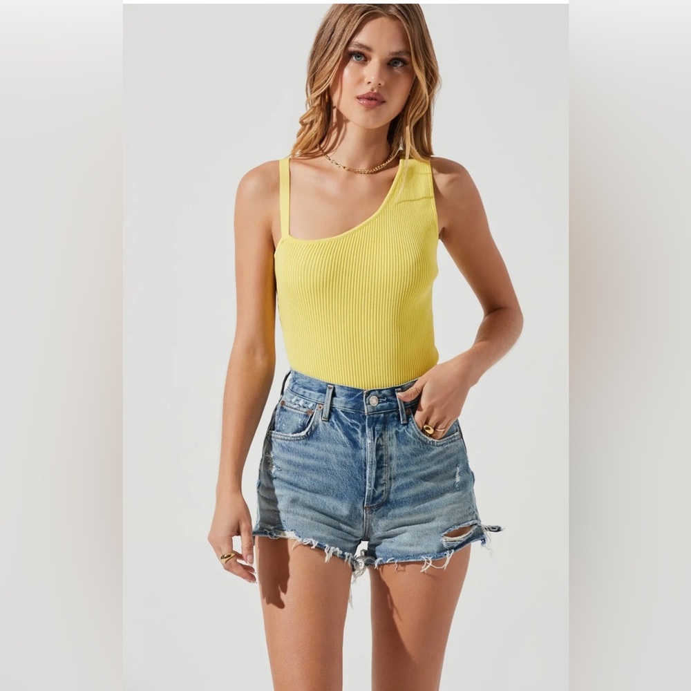 NWT - Shanice Ribbed Knit Cutout Bodysuit - L